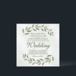 Invitation Simple Rustic Garden Feuilles Sage Green Mariage<br><div class="desc">Ces magnifiques invitations de mariage présentent un design simple avec du texte vert sauge entouré de sprigs peints à la main de feuilles aquarelles. L'arrière - plan est marbré,  lui donnant à la fois profondeur et texture. Parfait pour une cérémonie en plein air ou en jardin.</div>