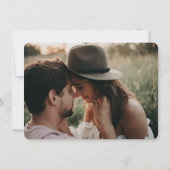 Invitation Simple Rustic Kraft 2 Mariage photo (Dos)