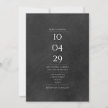 Invitation Simple Rustic Special Date Chalkboard Mariage<br><div class="desc">Un design moderne avec vos dates spéciales et vos détails mariages dans une typographie classique et chic sur un arrière - plan en damier. Conçu par Thisnotme©</div>