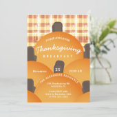 Invitation Simple Rustic Thanksgiving Petit-Invitation (Debout devant)