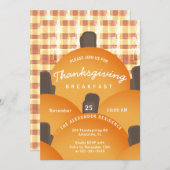 Invitation Simple Rustic Thanksgiving Petit-Invitation (Devant / Derrière)