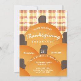 Invitation Simple Rustic Thanksgiving Petit-Invitation