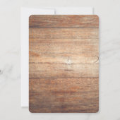 Invitation Simple Rustique Mariage Grange Bois et Aquarelle H (Dos)