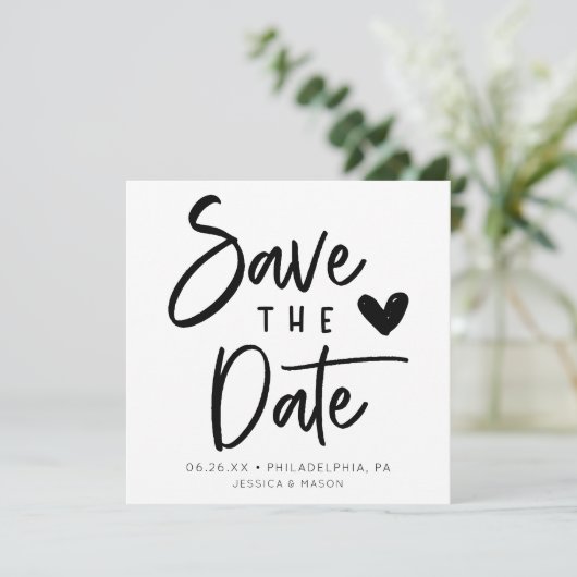 Invitation Simple Rustique Mariage manuscrit Enregistrer La D (Debout devant)