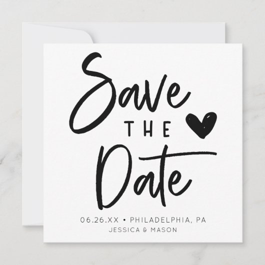 Invitation Simple Rustique Mariage manuscrit Enregistrer La D (Devant)