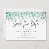 Invitation Simple rustique Sage Green Eucalyptus Enregistrer (Devant)