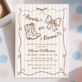 Invitation Simple rustique Western Boots or Bows Genre Reved