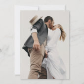 Invitation Simple Sage Green Script Mariage photo (Dos)