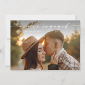 Invitation Simple Script 2 Photo Mariage Fiançailles (Devant)