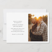 Invitation Simple Script 2 Photo Mariage Fiançailles (Dos)