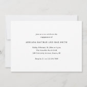 Invitation Simple Script 3 Photo Collage Mariage Fiançailles (Dos)