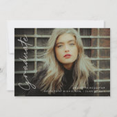 Invitation Simple Script 4 Photo Graduation Party (Devant)