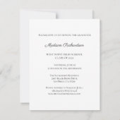Invitation Simple Script Black & White Photo Graduation Party (Dos)
