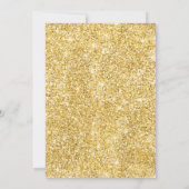 Invitation Simple Script Gold Black Mini Noël Party (Dos)