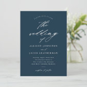 Invitation Simple Script Mariage (Debout devant)