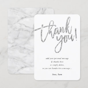 Invitation SIMPLE SCRIPT merci note type parties scintillant