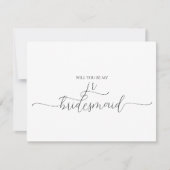 Invitation Simple Script Minimal Junior Bridesmaid Propositio (Devant)