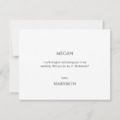 Invitation Simple Script Minimal Junior Bridesmaid Propositio (Dos)