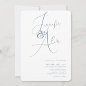 Invitation Simple Script Minimalist Photo Collage Wedding  (Devant)