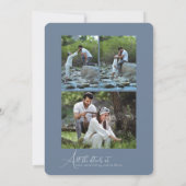 Invitation Simple Script Minimalist Photo Collage Wedding (Dos)