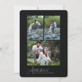 Invitation Simple Script Minimalist Photo Collage Wedding  (Dos)