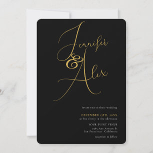 Invitation Simple Script Minimaliste Mariage Photo Collage