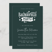 Invitation Simple Script minimaliste Moderne Bachelorette Par (Devant / Derrière)