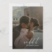 Invitation Simple Script Moderne Nous L'Avons Fait Photo Mari (Devant)