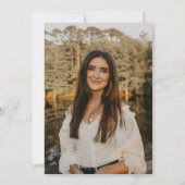 Invitation Simple Script Navy Blue Photo Graduation Party (Dos)