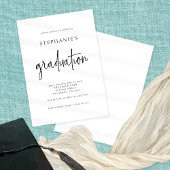 Invitation Simple Script noir blanc n'importe quelle couleur 