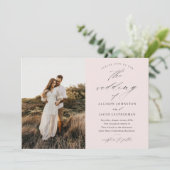 Invitation Simple Script Photo Mariage (Debout devant)