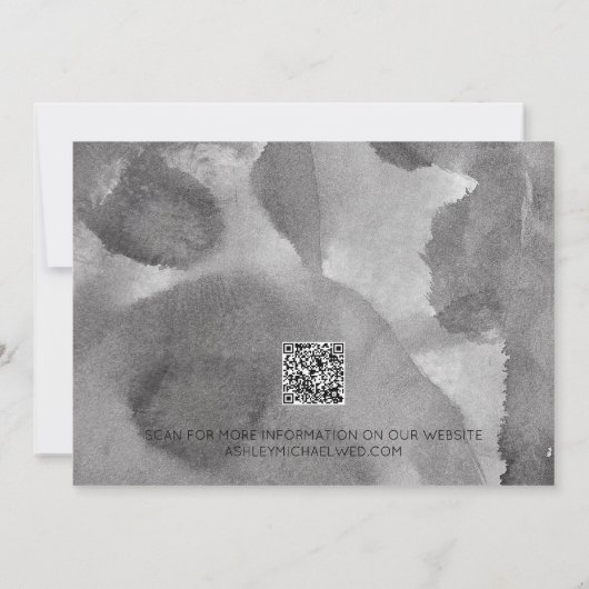 Invitation Simple Script Photo QR Code Photo Enregistrer la d (Dos)