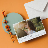 Invitation Simple Script Photo QR Code Photo Enregistrer la d