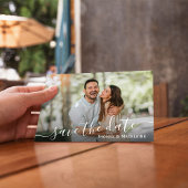 Invitation Simple Script Photo Wedding Enregistrer la date