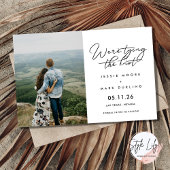 Invitation Simple Script Photo Wedding Enregistrer la date