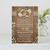 Invitation Simple Script Ruby pour 50 ans de mariage (Debout devant)