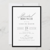 Invitation Simple Script Typographique Élégant Brunch de Mari (Devant)