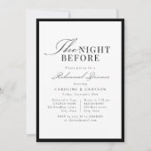 Invitation Simple Script Typographique Élégant La Nuit Avant (Devant)