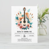 Invitation Simple Serenade Guitare Anniversaire (Debout devant)