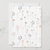 Invitation simple Sip and See Party avec Floral (Dos)