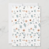 Invitation simple Sip and See Party avec Floral (Dos)