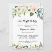 Invitation Simple Soirée Florale Verte Avant Le Dîner De Répé (Devant)