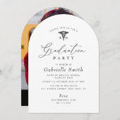 Invitation simple soirée minimale de graduation en soins infi (Devant / Derrière)