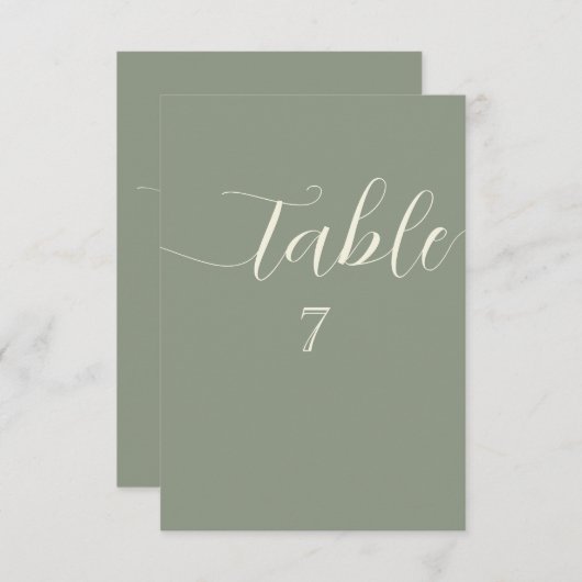 Invitation Simple String Lights Sage Green Wedding (Devant / Derrière)