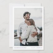Invitation Simple style moderne photo mariage Enregistrer la  (Devant)