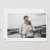 Invitation Simple style moderne photo mariage Enregistrer la  (Devant)
