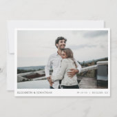 Invitation Simple style moderne photo mariage Enregistrer la  (Devant)