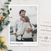 Invitation Simple Stylish Save the Date Invite with Photo