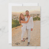 Invitation Simple superposition de photo de mariage (Dos)
