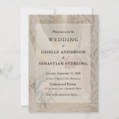 Invitation Simple superposition Neutre Botanique Mariage élég (Devant)